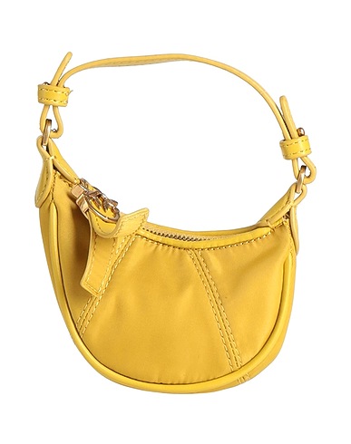 PINKO Handbag Yellow Textile fibers