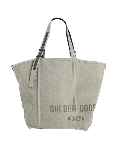 GOLDEN GOOSE Handbag Military green Textile fibres, Leather