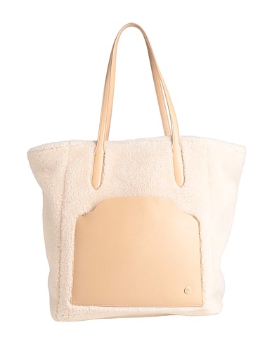 LORO PIANA Handbag Cream 85% Cashmere, 15% Silk, Calfskin