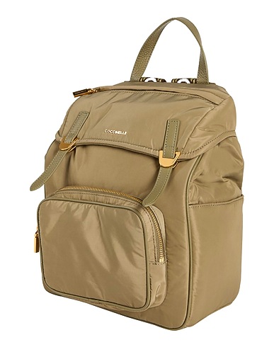 COCCINELLE Rucksacks Military green Textile fibres