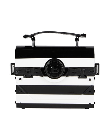 BALMAIN Borsa a mano Nero 100% PMMA - Polimetilmetacrilato, Pelle di vitello
