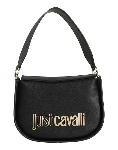 JUST CAVALLI Borsa a mano Nero 100% Poliestere, Resina poliuretanica