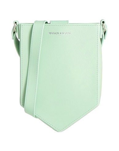 MAISON KITSUNÉ Borsa a tracolla Verde chiaro Pelle