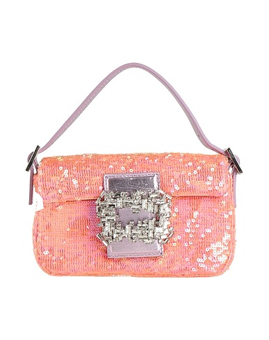 GEDEBE Handbag Salmon pink Leather, Textile fibres