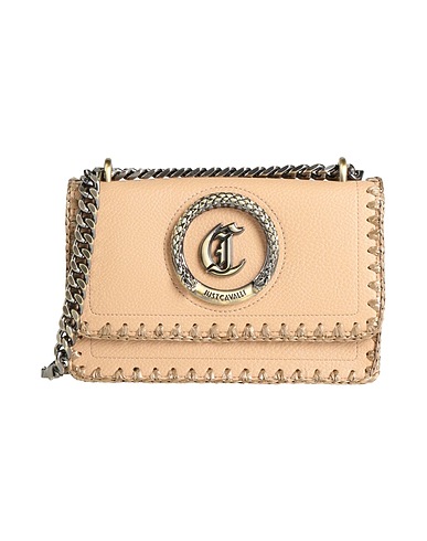 JUST CAVALLI Borsa a tracolla Beige 100% Poliestere, Resina poliuretanica