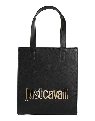 JUST CAVALLI Handbag Black 100% Polyester, Polyurethane resin