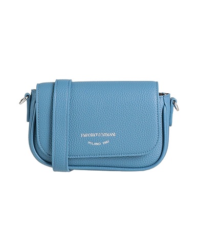 EMPORIO ARMANI Across-body bag Slate blue Leather