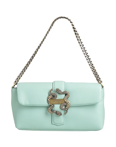 JUST CAVALLI Handbag Light green 100% Polyester, Polyurethane resin