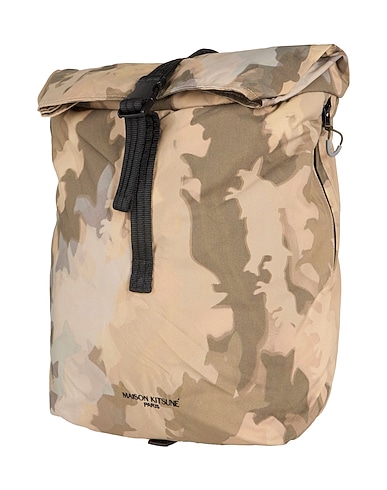 MAISON KITSUNÉ Rucksacks Military green 100% Polyamide