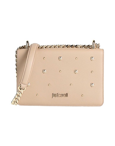 JUST CAVALLI Across-body bag Taupe 100% Polyester, Polyurethane resin