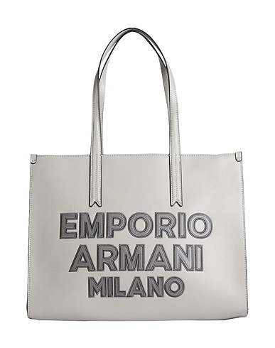 EMPORIO ARMANI Borsa a mano Grigio 100% Poliestere, Poliuretano