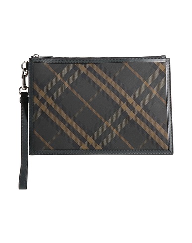 BURBERRY Handbag Dark green 65% Polyester, 35% Cotton