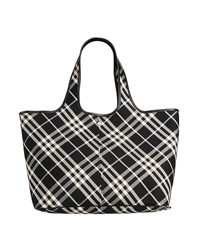 BURBERRY Handbag Black 100% Cotton, Calfskin