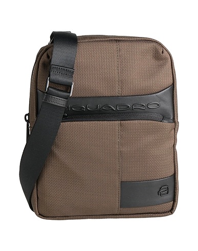PIQUADRO Across-body bag Dark green Cow leather, EVA (Ethylene - Vinyl - Acetate), Nylon, Polyester, Metal