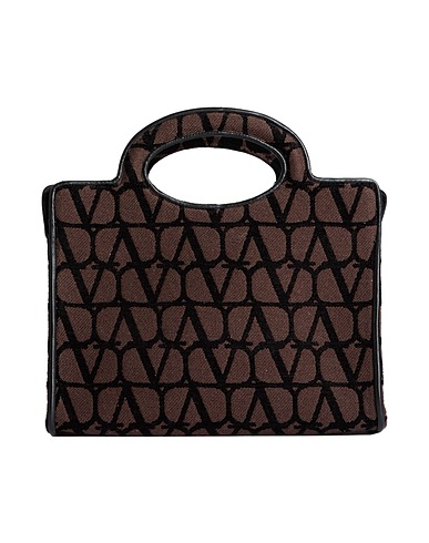 VALENTINO GARAVANI Handbag Dark brown Textile fibers
