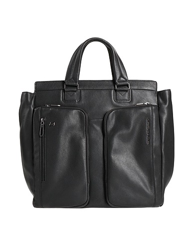 PIQUADRO Handbag Black Cow leather, EVA (Ethylene - Vinyl - Acetate), Nylon, Polyester, Metal