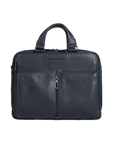 PIQUADRO Handbag Midnight blue Cow leather, EVA (Ethylene - Vinyl - Acetate), Nylon, Polyester, Metal