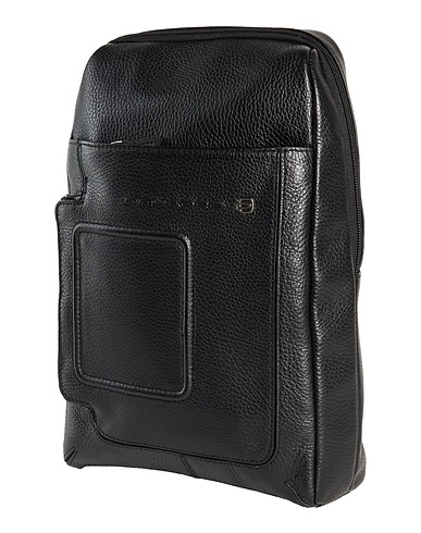 PIQUADRO Backpacks Black Cow leather, EVA (Ethylene - Vinyl - Acetate), Nylon, Polyester, Metal