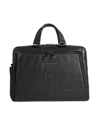 PIQUADRO Handbag Black Cow leather, EVA (Ethylene - Vinyl - Acetate), Nylon, Polyester, Metal