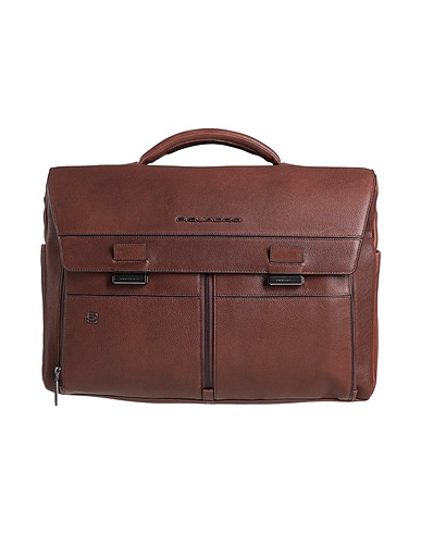 PIQUADRO Bolso de mano Marrón Piel de bovino, EVA (Etileno - Vinilo - Acetato), Nailon, Poliéster, Metal