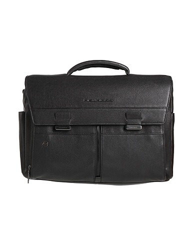 PIQUADRO Handbag Black Cow leather, EVA (Ethylene - Vinyl - Acetate), Nylon, Polyester, Metal