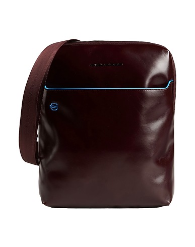 PIQUADRO Cross-body bags Chocolate brown Cow leather, Metal