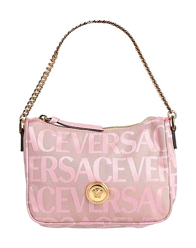 VERSACE Handbag Pink 60% Polyester, 40% Cotton, Calfskin