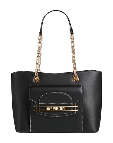 LOVE MOSCHINO Borsa a spalla Nero 100% Poliuretano