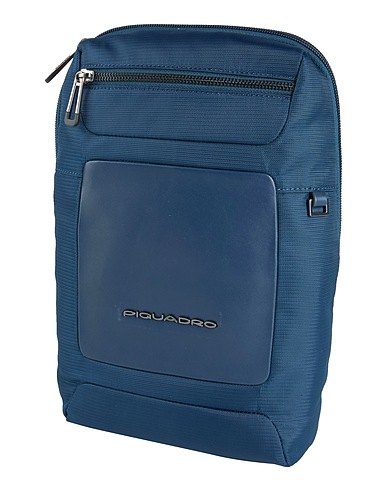 PIQUADRO Belt Bags Midnight blue Cow leather, EVA (Ethylene - Vinyl - Acetate), Nylon, Metal, P.E.T. recycled polyester
