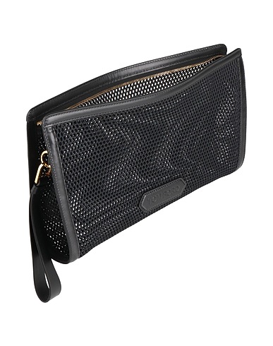 TOM FORD Handbag Black Calfskin, Polyester, Zamak