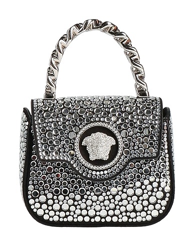 VERSACE Handbag Silver 100% Goat skin