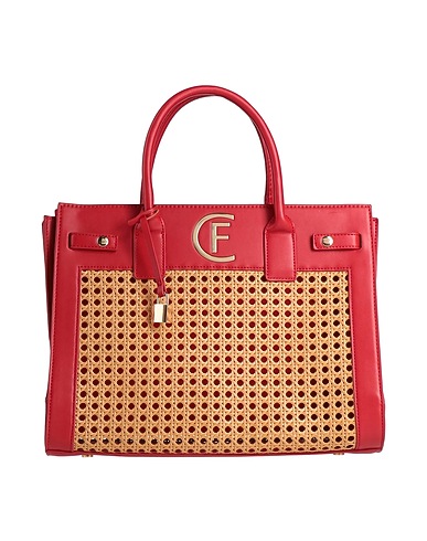 CRISTINAEFFE Borsa a mano Rosso 95% Poliuretano, 5% Metallo