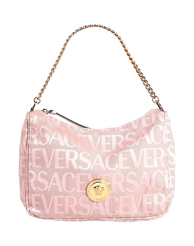 VERSACE Τσάντα ταχυδρόμου Ροζ 60% Πολυεστέρας, 40% Βαμβάκι, Δέρμα μοσχαριού