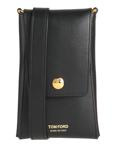TOM FORD Across-body bag Black Cow leather, Brass