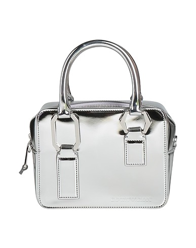 EMPORIO ARMANI Handbag Silver 100% Polyester, Polyurethane