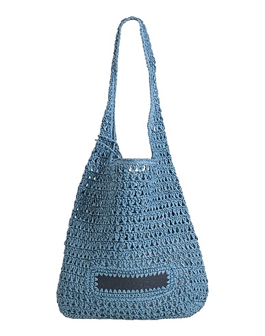 MALÌPARMI Schultertasche Blaugrau 100% Textilpapier, Polyurethan