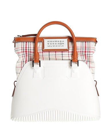 MAISON MARGIELA Handbag White Rubber, Textile fibres