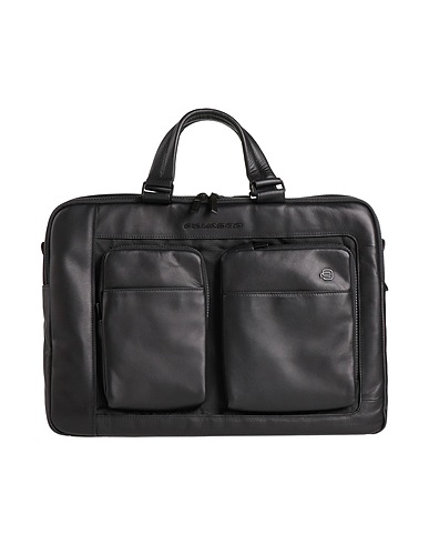 PIQUADRO Handbag Black Cow leather, EVA (Ethylene - Vinyl - Acetate), Nylon, Polyester, Metal