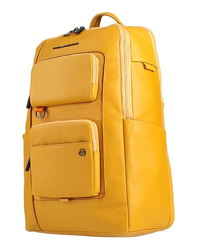 PIQUADRO Rucksacks Marigold Cow leather, EVA (Ethylene - Vinyl - Acetate), Nylon, Polyester, Metal
