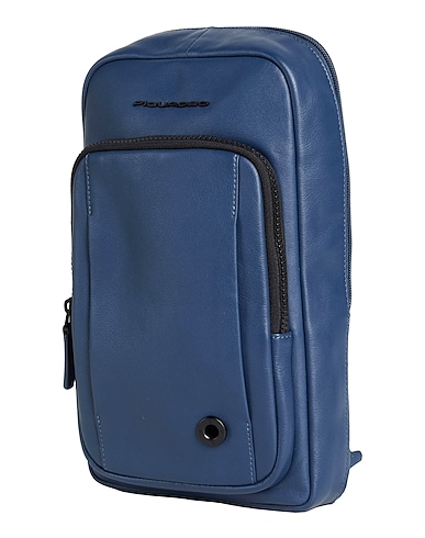 PIQUADRO Zaini Blu Pelle di bovino, EVA (Etilene - Vinil - Acetato), Nylon, Poliestere, Metallo