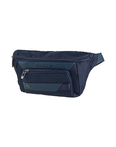 PIQUADRO Belt Bags Midnight blue Cow leather, EVA (Ethylene - Vinyl - Acetate), Nylon, Polyester, Metal