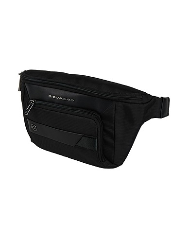 PIQUADRO Belt Bags Black Cow leather, EVA (Ethylene - Vinyl - Acetate), Nylon, Polyester, Metal