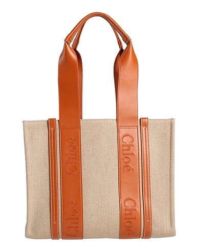 CHLOÉ Shoulder bag Beige 100% Linen, Leather