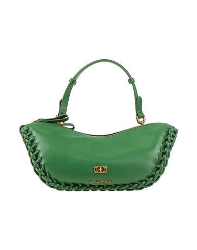 LA CARRIE Handbag Green Leather