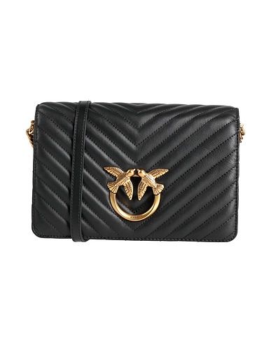 PINKO Across-body bag Black 100% Leather