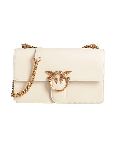 PINKO Sac bandoulière Blanc cassé 100% Cuir de veau