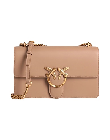 PINKO Across-body bag Taupe 100% Calfskin