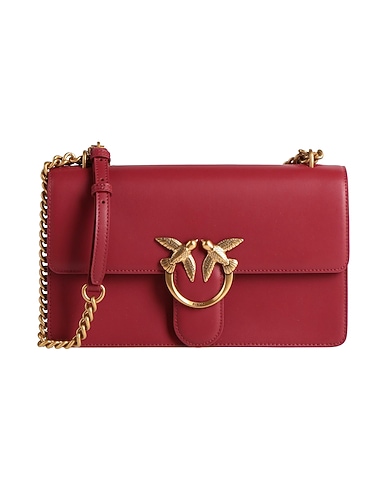PINKO Across-body bag Burgundy 100% Calfskin