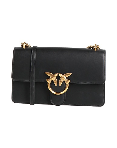 PINKO Umhängetasche Schwarz 100% Kalbsleder