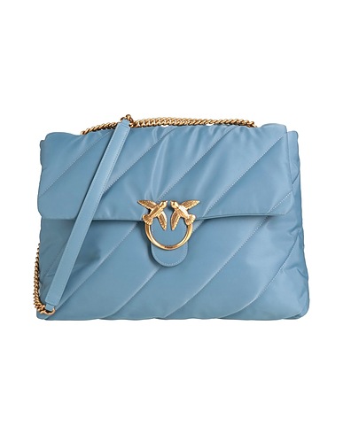 PINKO Bolso con bandolera Azul pastel 90% Nailon reciclado, 10% Poliuretano
